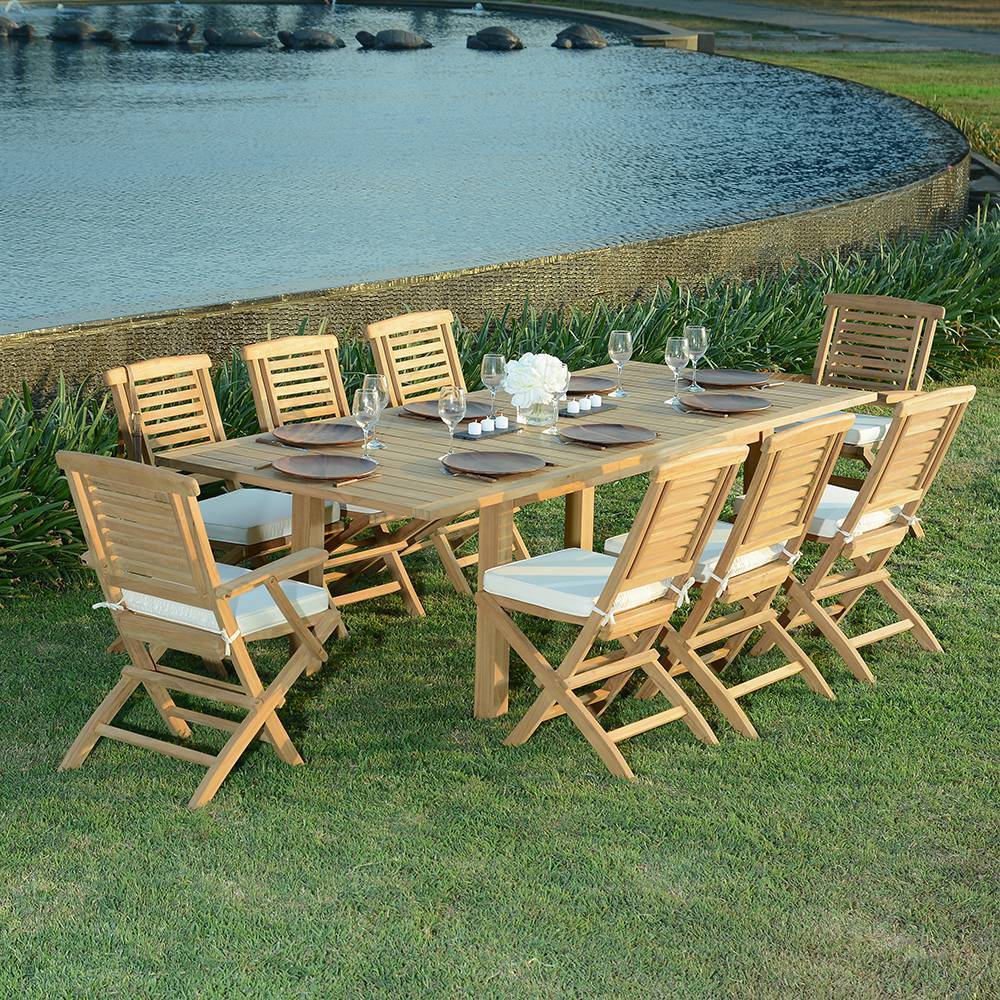 Salon de jardin teck massif Almeria, 8 places - TECK'Attitude - Image 2