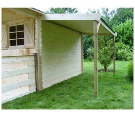 Abri de jardin HOF en bois 5,12m², Plancher Oui, Abri bûches Oui, Armoire adossée 2 portes - Image 6