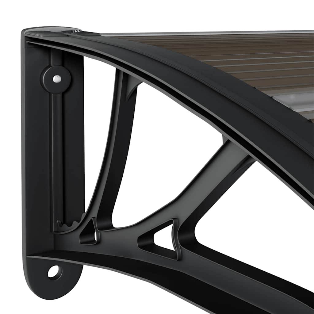 Grande Marquise de Porte 3m Polycarbonate Fumé Protection Solaire et Pluie Noir 300x75 cm – ComfortXL Outdoor Living - Image 6