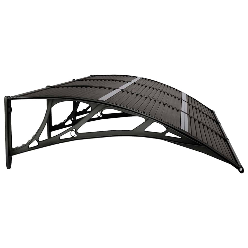 Grande Marquise de Porte 3m Polycarbonate Fumé Protection Solaire et Pluie Noir 300x75 cm – ComfortXL Outdoor Living - Image 5