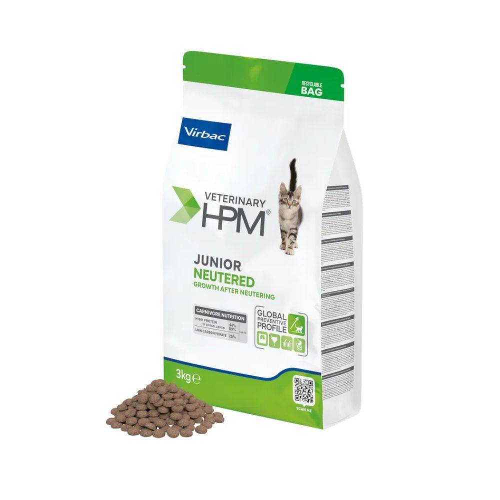 CROQUETTES CHAT VETERINARY HPM CAT JUNIOR NEUTERED - VIRBAC 400 g - Image 1