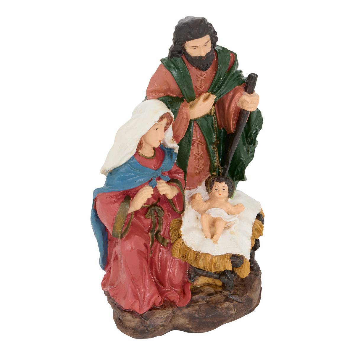 Feeric Christmas - Santon Lueri Jésus, Marie et Joseph en résine H. 16 cm - Feeric Lights & Christmas - Image 1