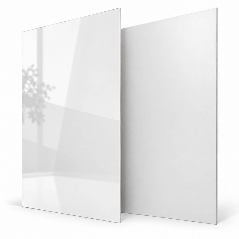 Crédence réversible alu blanc mat/brillant - 3mm - 3 formats - Blanc RAL 9016, 100x200cm - Image 1