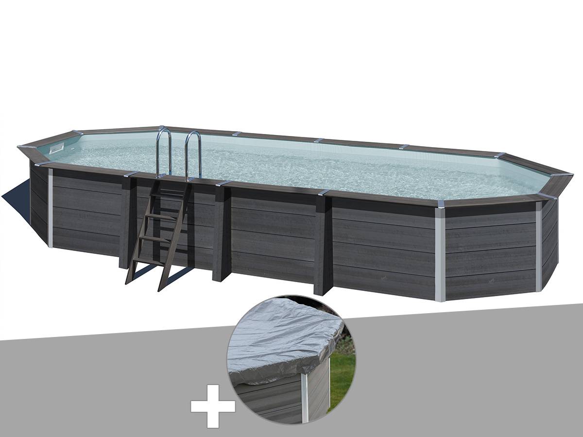 Gré - Kit piscine composite Gré Avant-Garde ovale 8,04 x 3,86 x 1,24 m + Bâche hiver