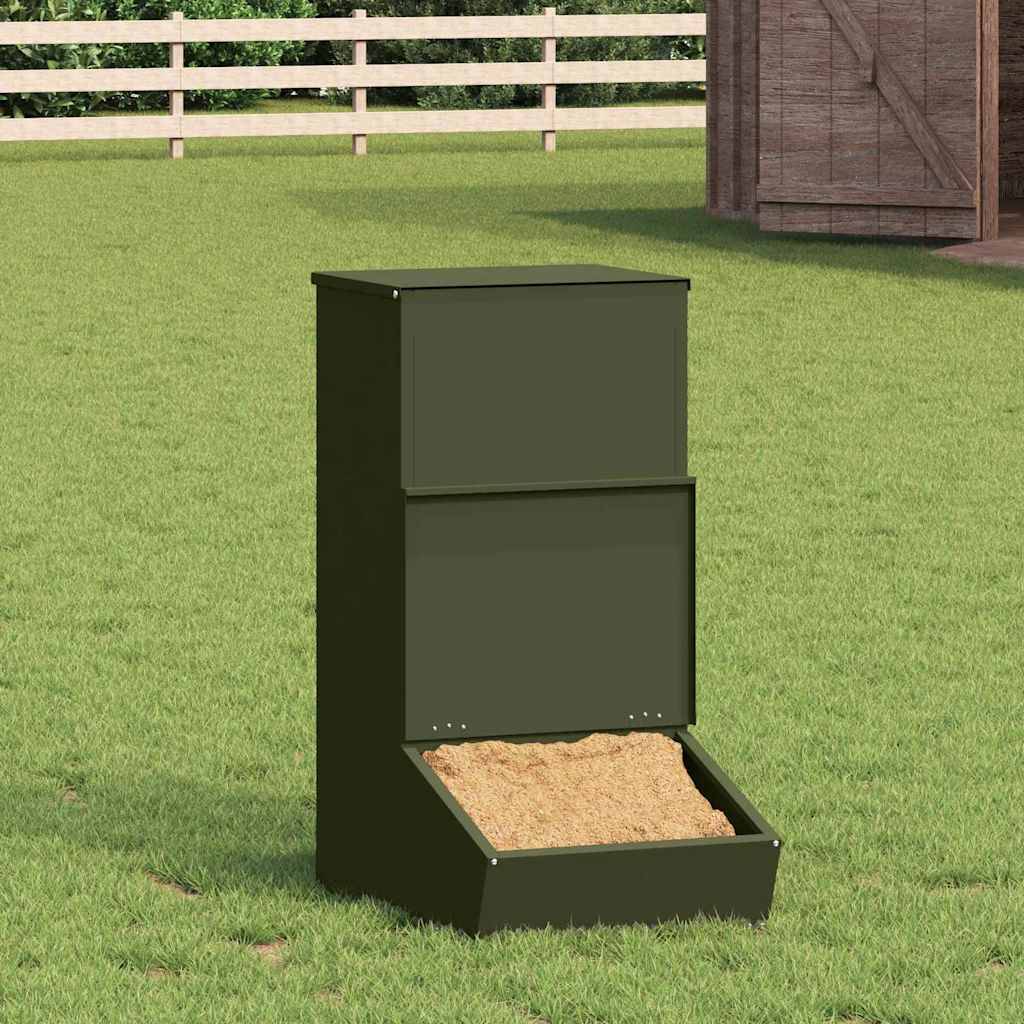 Vidaxl - Distributeur de porcs Vert olive 55 x 38 x 76 cm vidaXL 874637 - Image 1