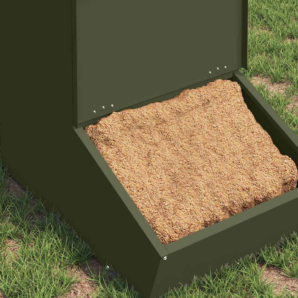 Vidaxl - Distributeur de porcs Vert olive 55 x 38 x 76 cm vidaXL 874637 - Image 4