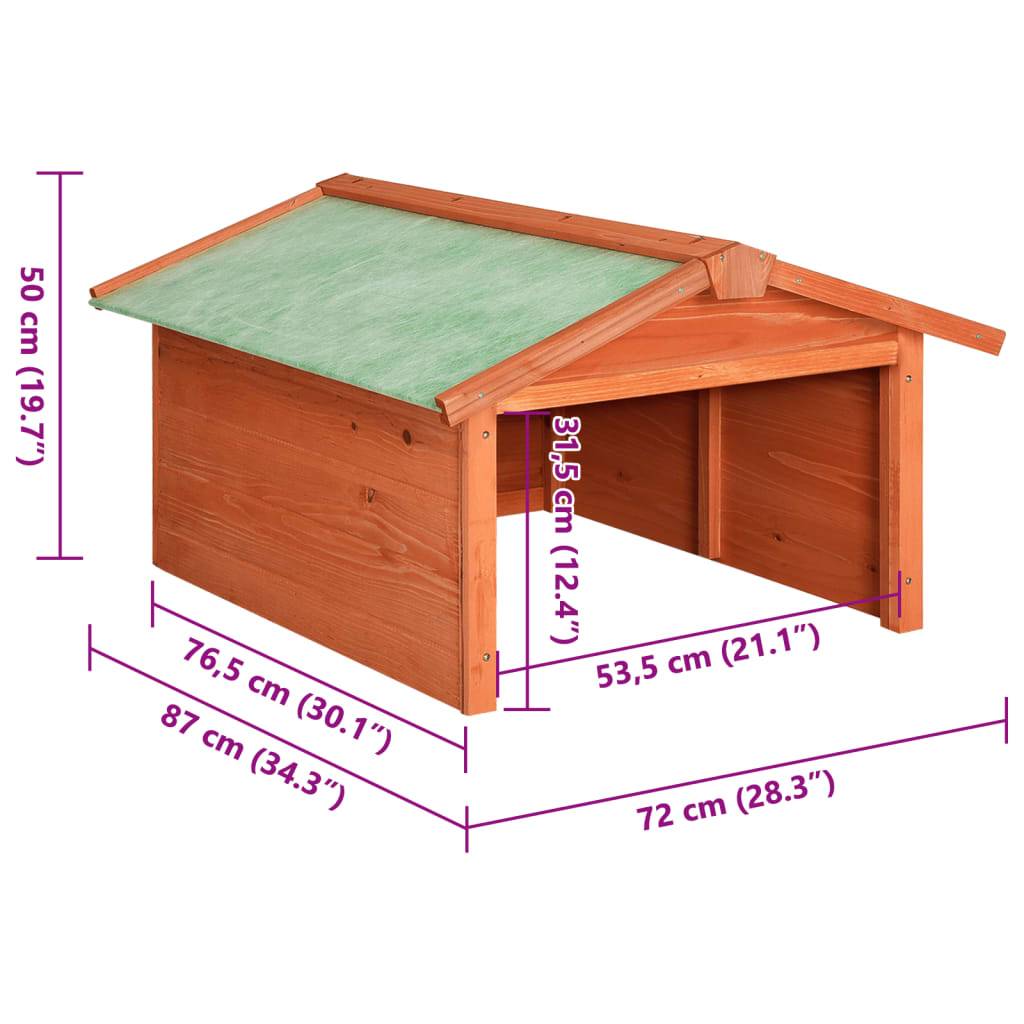 Abri pour tondeuse robot bois de sapin naturel 87 x 72 x 50 cm - PANGIVO - Image 9