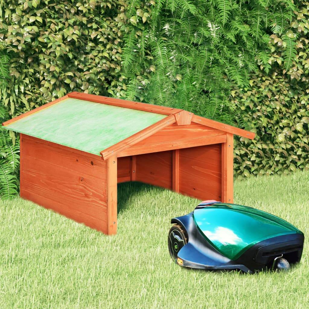 Abri pour tondeuse robot bois de sapin naturel 87 x 72 x 50 cm - PANGIVO - Image 1