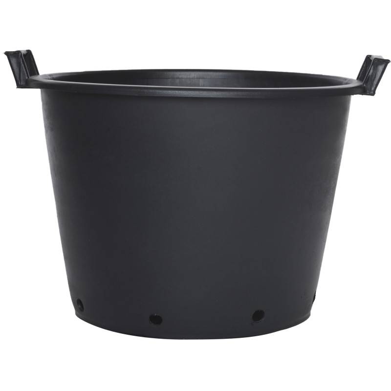 Riviera - Conteneur de jardin avec poignées D50cm - H34cm - 45L - Noir - Fabrication Italienne - Image 1