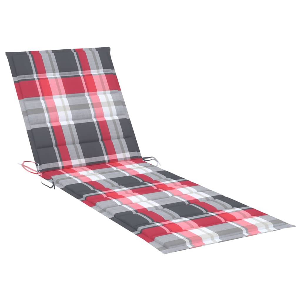 Chaise longue | Transat | Bain de soleil pliable avec coussin Bois d'acacia solide - Image 8