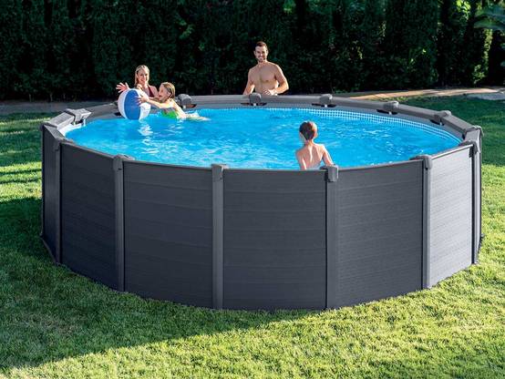 Piscine tubulaire Graphite ronde 4,78 x 1,24 m - Intex - Image 10