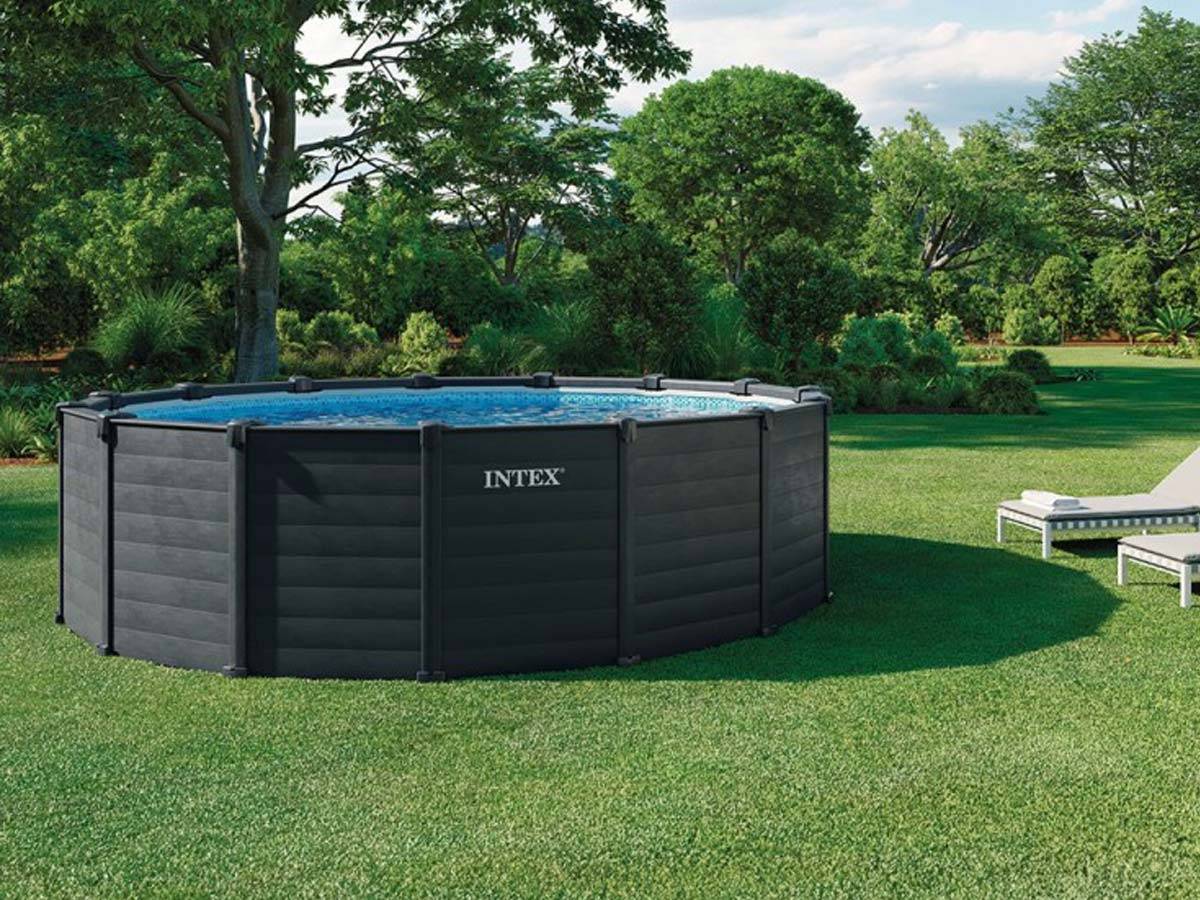 Piscine tubulaire Graphite ronde 4,78 x 1,24 m - Intex - Image 5