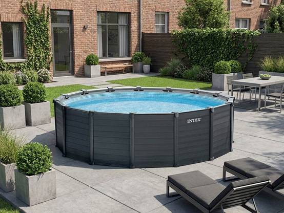 Piscine tubulaire Graphite ronde 4,78 x 1,24 m - Intex - Image 7