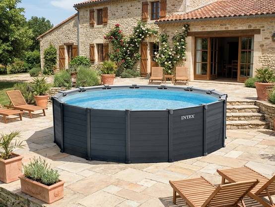 Piscine tubulaire Graphite ronde 4,78 x 1,24 m - Intex - Image 6