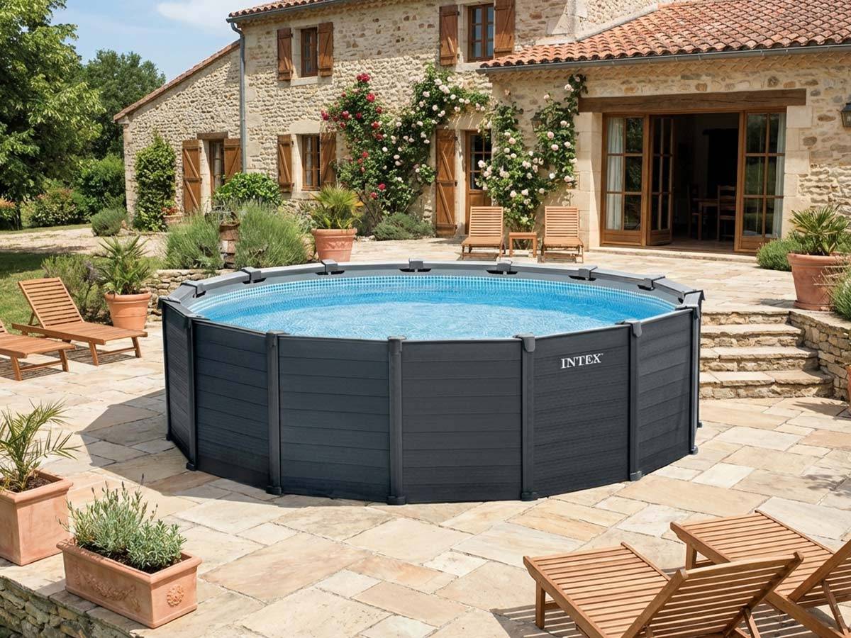 Piscine tubulaire Graphite ronde 4,78 x 1,24 m - Intex - Image 6