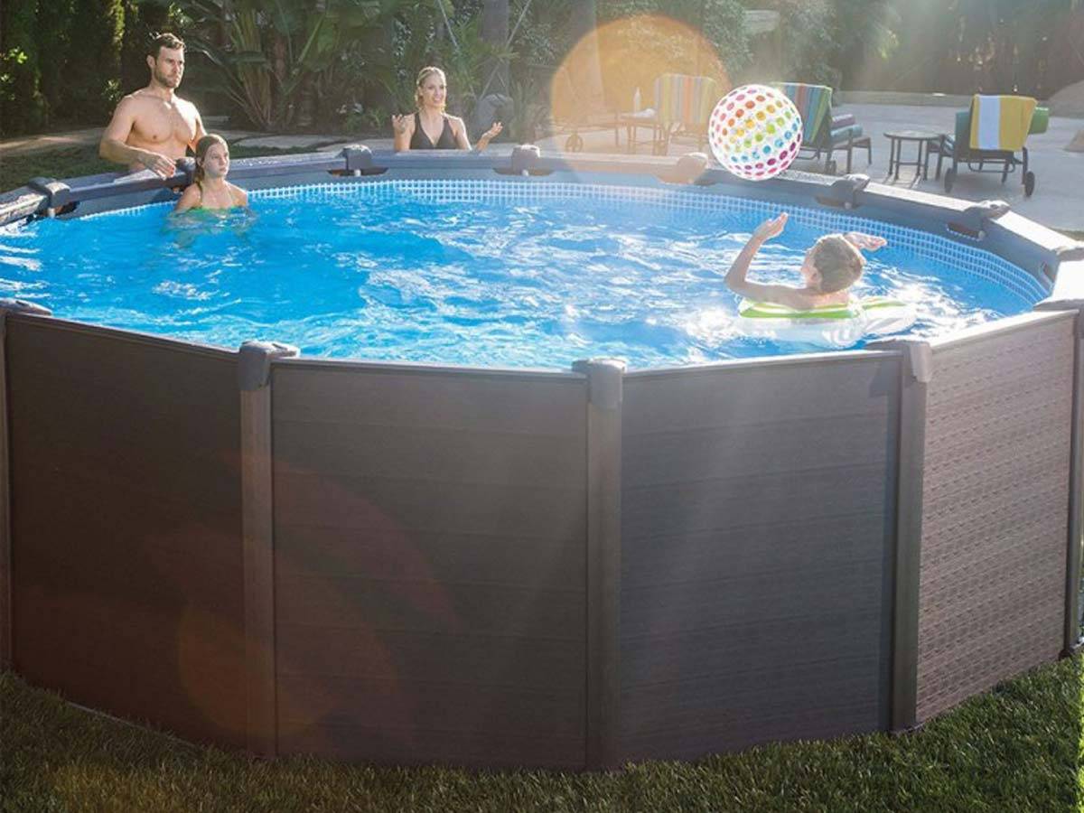 Piscine tubulaire Graphite ronde 4,78 x 1,24 m - Intex - Image 8