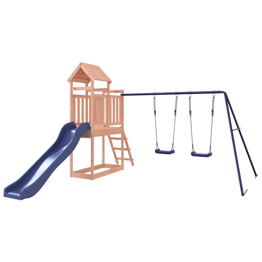 Helloshop26 - Aire de jeux d'extérieur balançoires toboggan portiques robuste jeux jardin 313 x 379 x 214 cm bois massif de douglas - Image 2