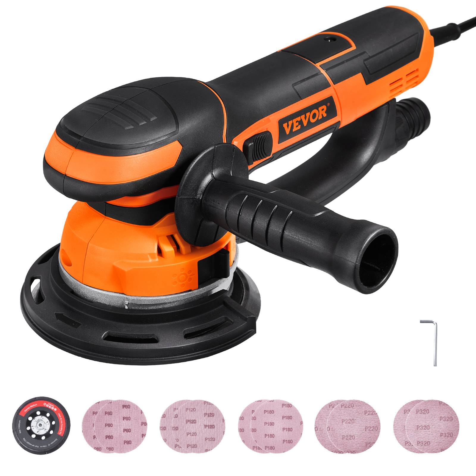 Vevor - VEVOR Ponceuse orbitale aléatoire 152 mm, 850 W, 6 vitesses. Pour bois. - Image 1
