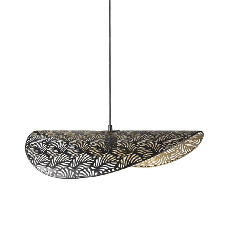 Ostaria Plafonnier Calathea Doré - Suspension Métal 35cm Diamètre - Hauteur 15cm