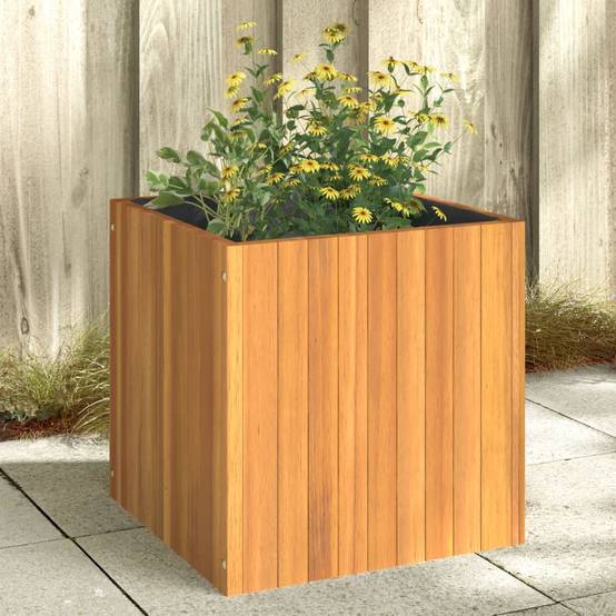 Jardinière bois d'acacia naturel 45 x 45 x 45 cm - PANGIVO - Image 1
