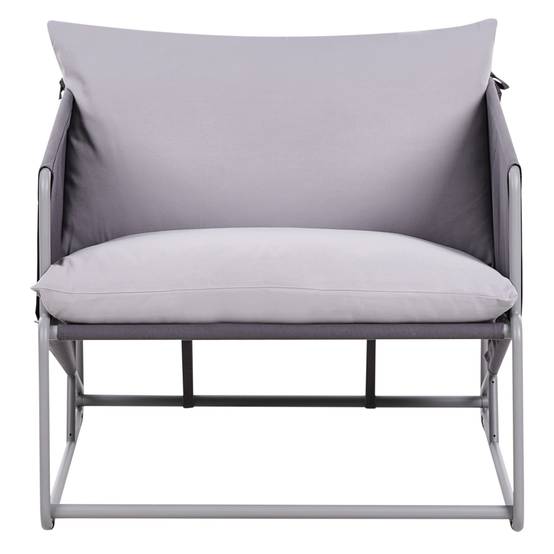 Chaise de jardin Acier Gris PONTE - Beliani - Image 4