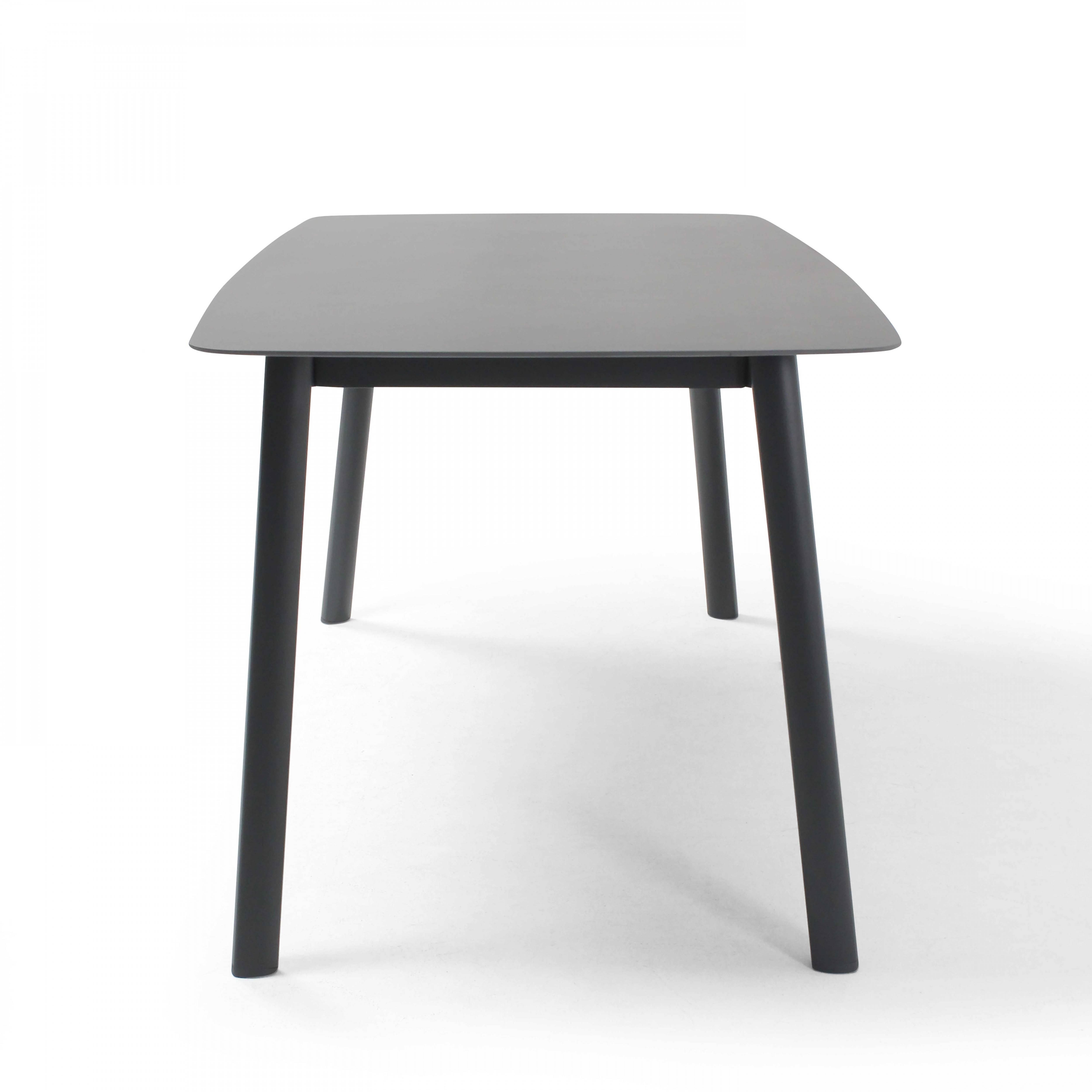 Oviala - Table de terrasse rectangulaire en aluminium et pierre frittée gris Piedra - Oviala - Image 6