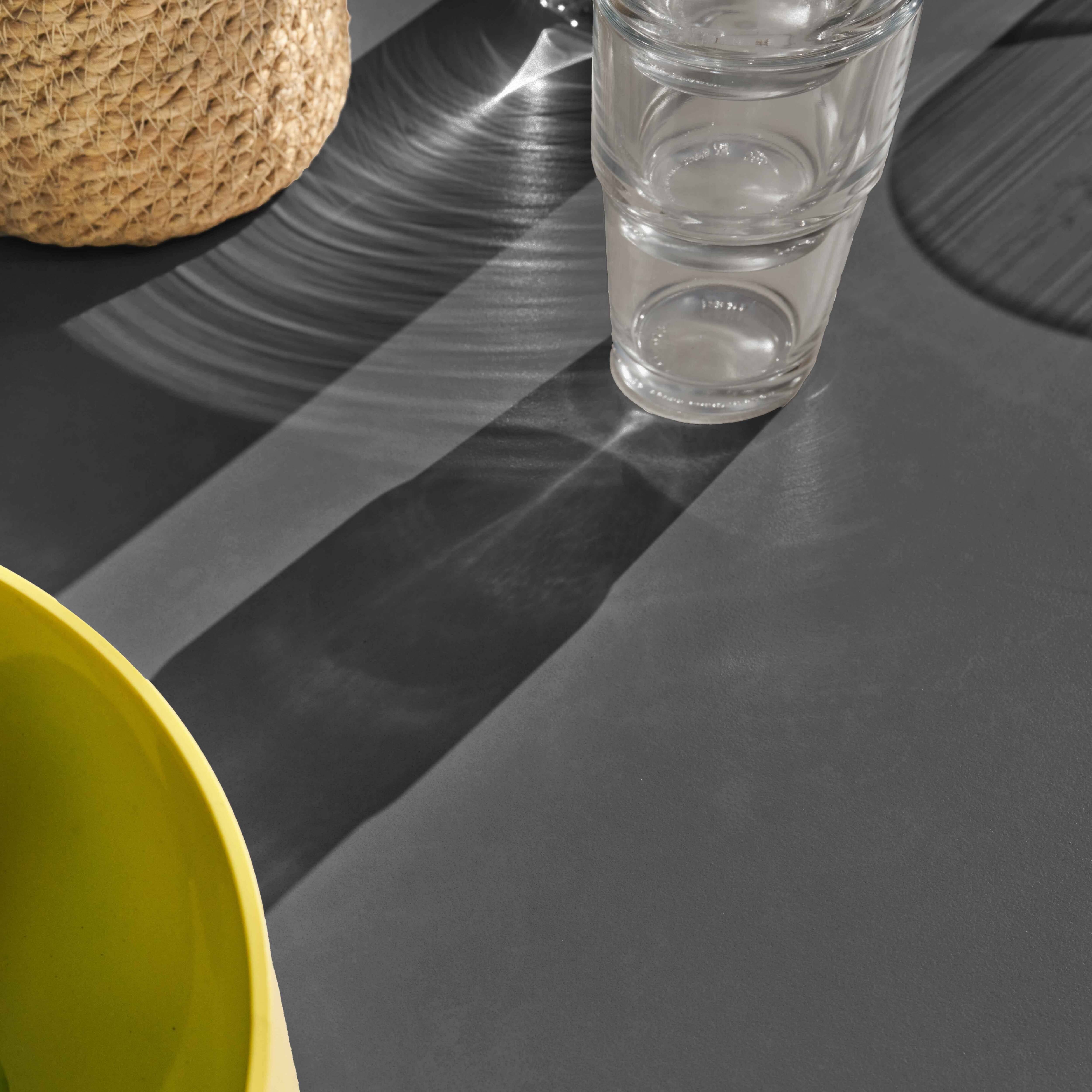 Oviala - Table de terrasse rectangulaire en aluminium et pierre frittée gris Piedra - Oviala - Image 3