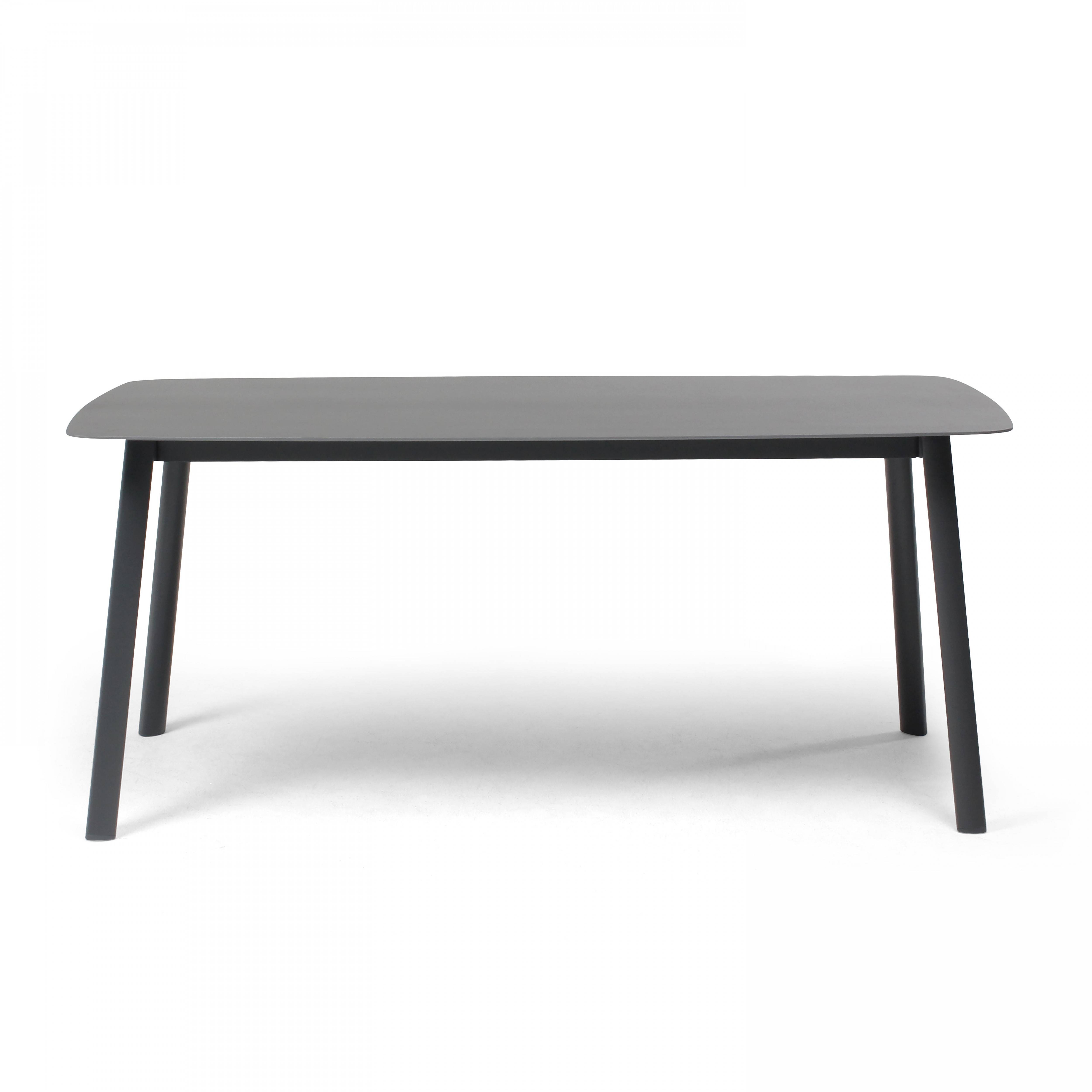 Oviala - Table de terrasse rectangulaire en aluminium et pierre frittée gris Piedra - Oviala - Image 5