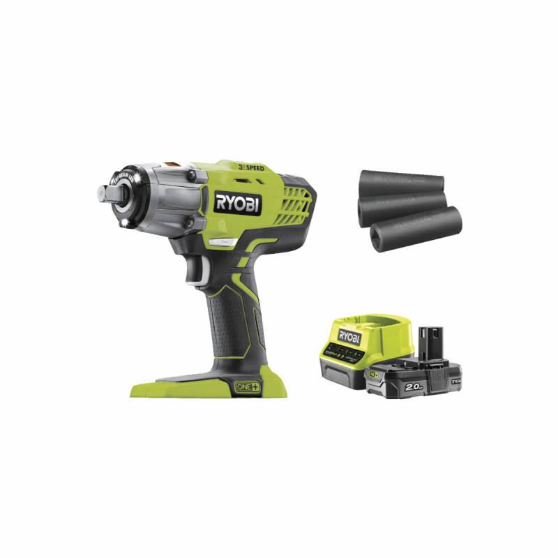 Ryobi - Boulonneuse à chocs RYOBI 18V One+ - batterie LithiumPlus 2.0Ah - chargeur R18IW3-120S