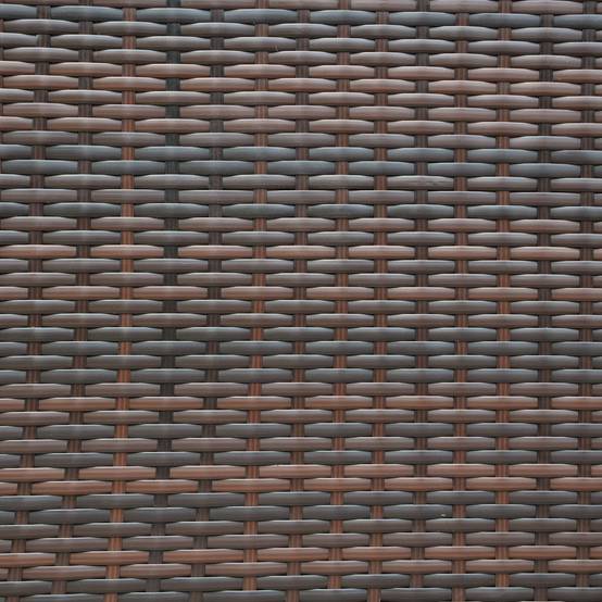 Salon de jardin CORFOU en résine tressée marron 4 places - coussins beige - HAPPY GARDEN - Image 9