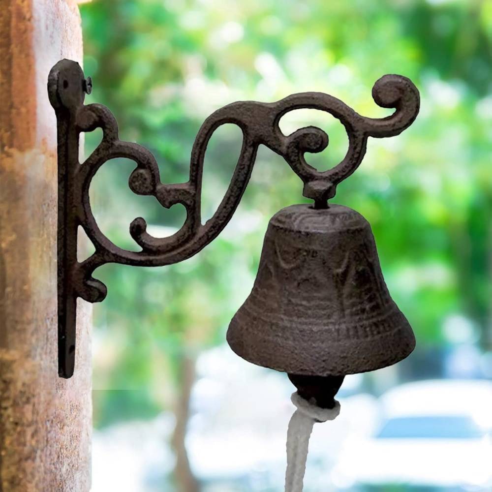 Cloche Murale- Vintage Fonte pour Porte Entrée Extérieur et Jardin - Living123 - Image 4