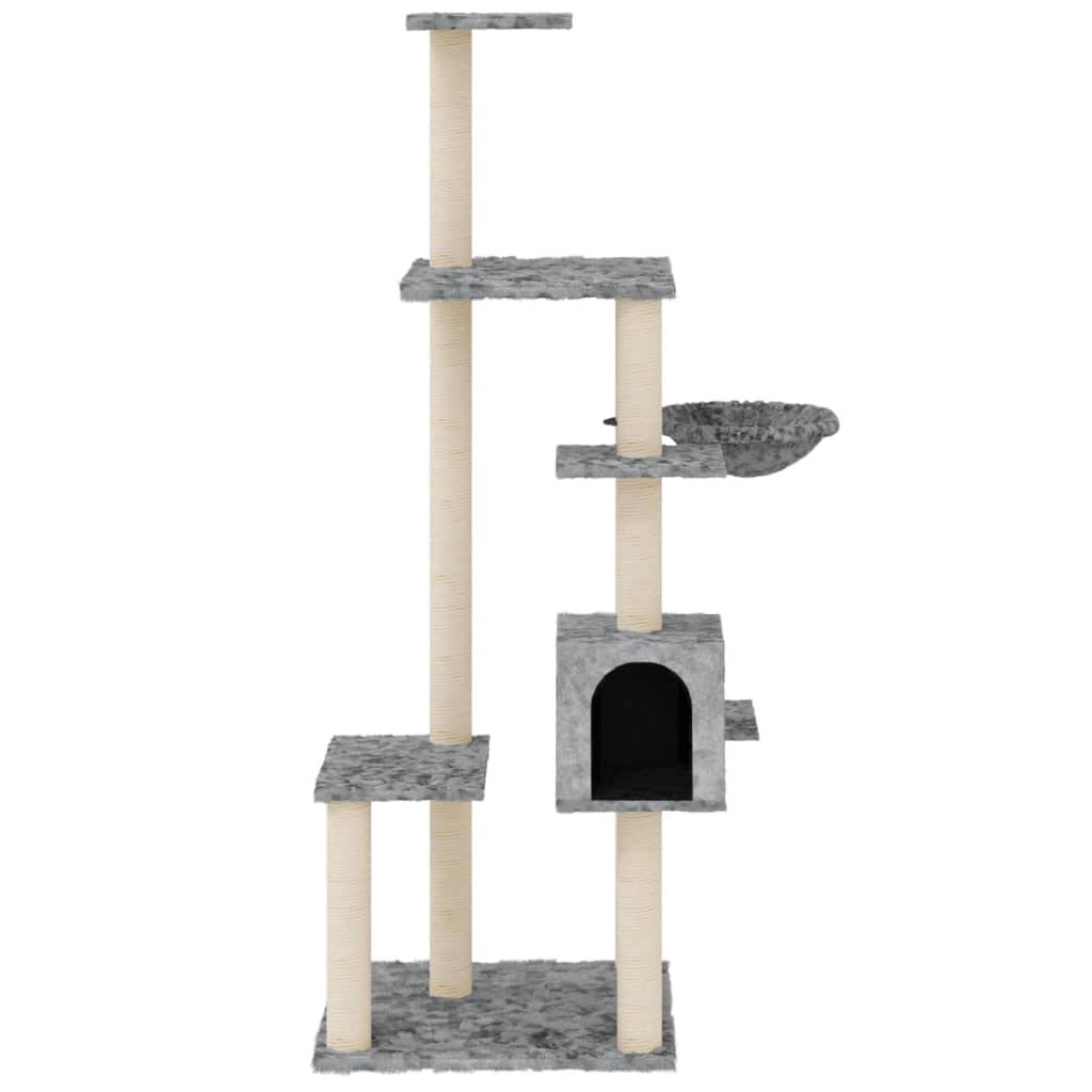 Vidaxl - Arbre à chat avec griffoirs en sisal Gris clair 142 cm vidaXL 171592 - Image 8