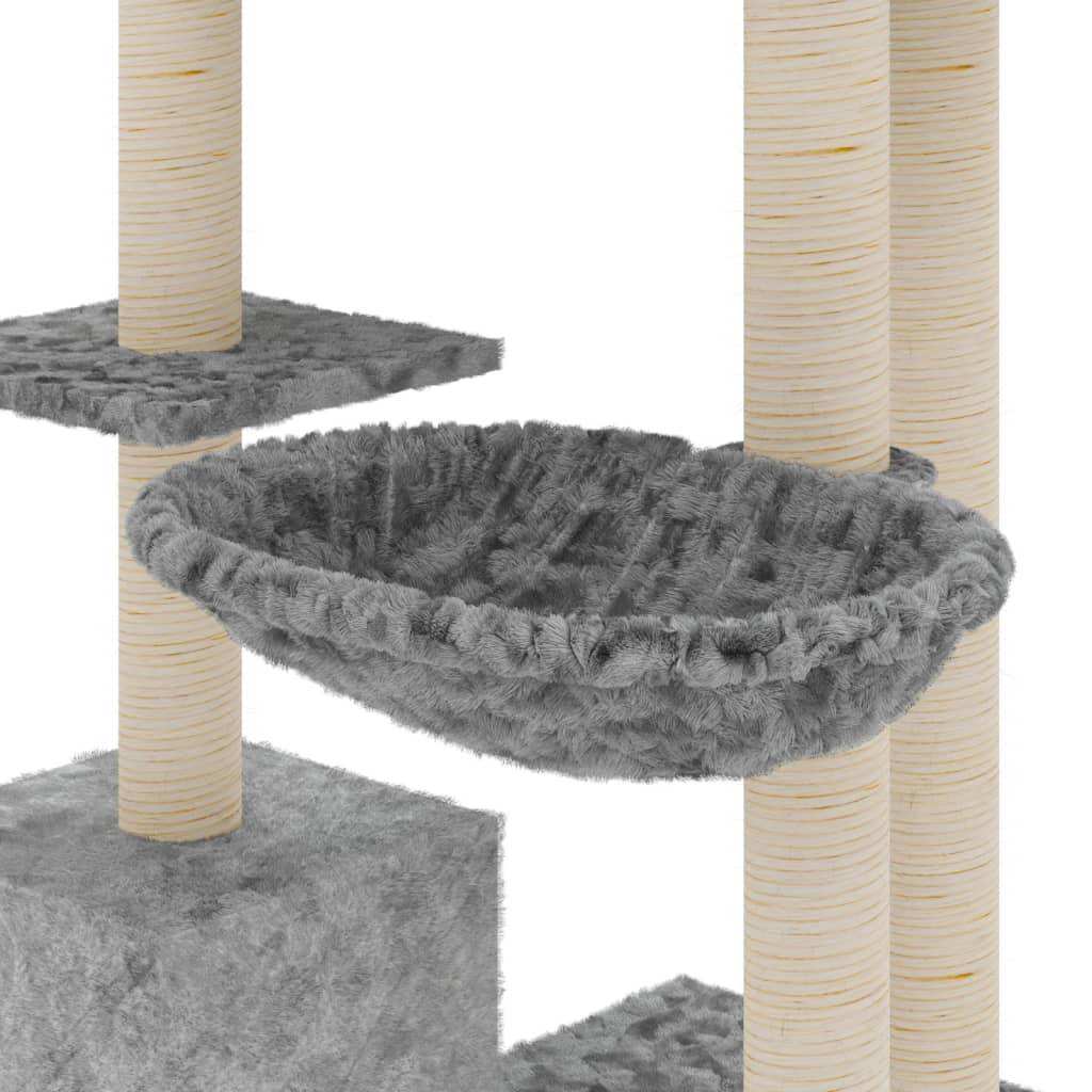 Vidaxl - Arbre à chat avec griffoirs en sisal Gris clair 142 cm vidaXL 171592 - Image 4