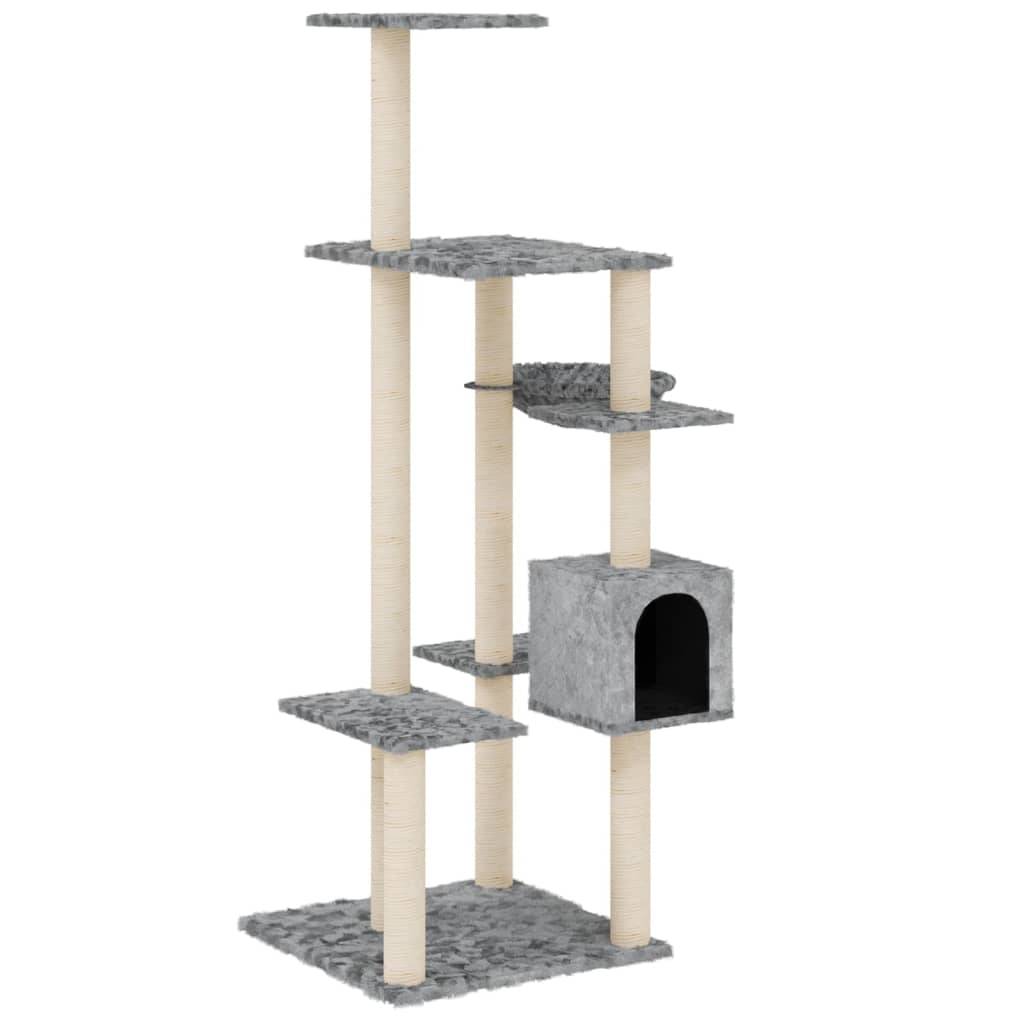 Vidaxl - Arbre à chat avec griffoirs en sisal Gris clair 142 cm vidaXL 171592 - Image 2
