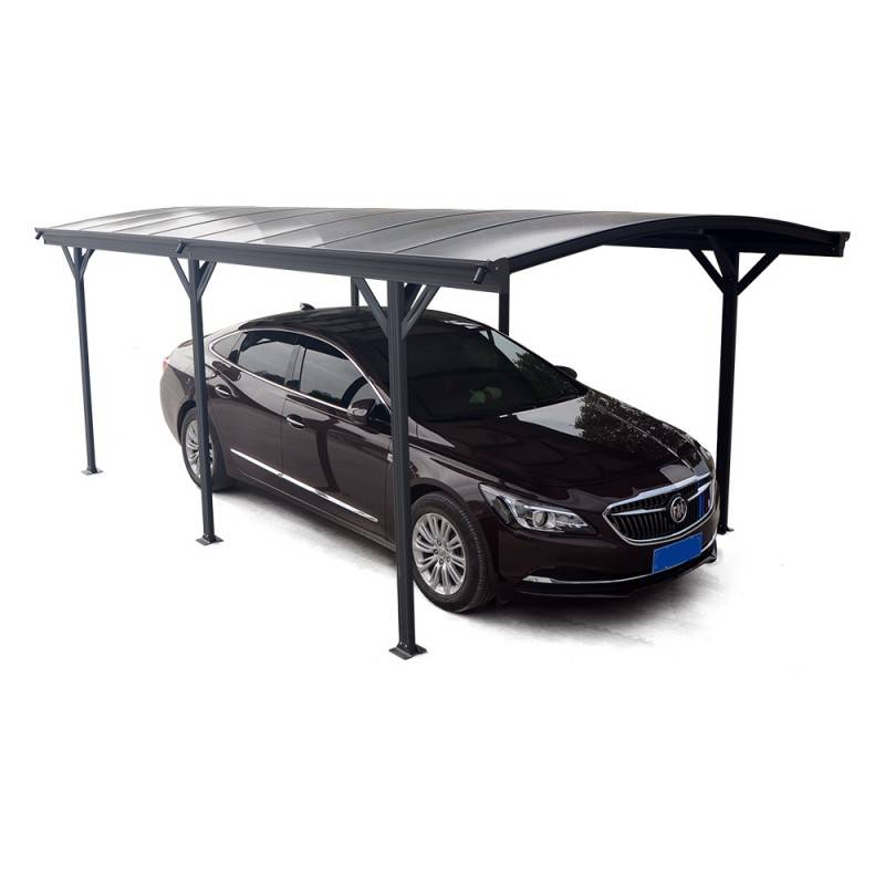 Carport autoportant 17m² aluminium polycarbonate 6mm anthracite X-Metal avec kit d'ancrage - Image 2