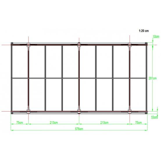 Carport autoportant 17m² aluminium polycarbonate 6mm anthracite X-Metal avec kit d'ancrage - Image 6