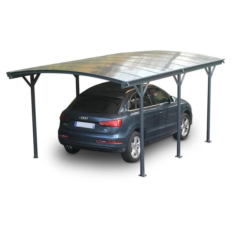 Carport autoportant 17m² aluminium polycarbonate 6mm anthracite X-Metal avec kit d'ancrage - Image 7