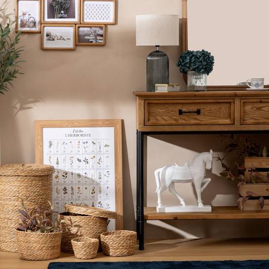 Lot de 9 Paniers en Jonc "Little Cottage" 48cm Naturel - Image 2