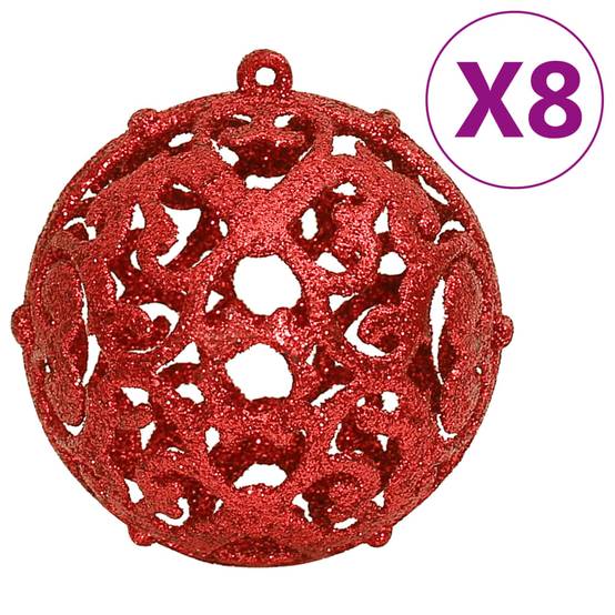Ensemble de boules de Noël - Ornements de Noël - décorations de Noël 111 pièces rouge polystyrène - Image 4