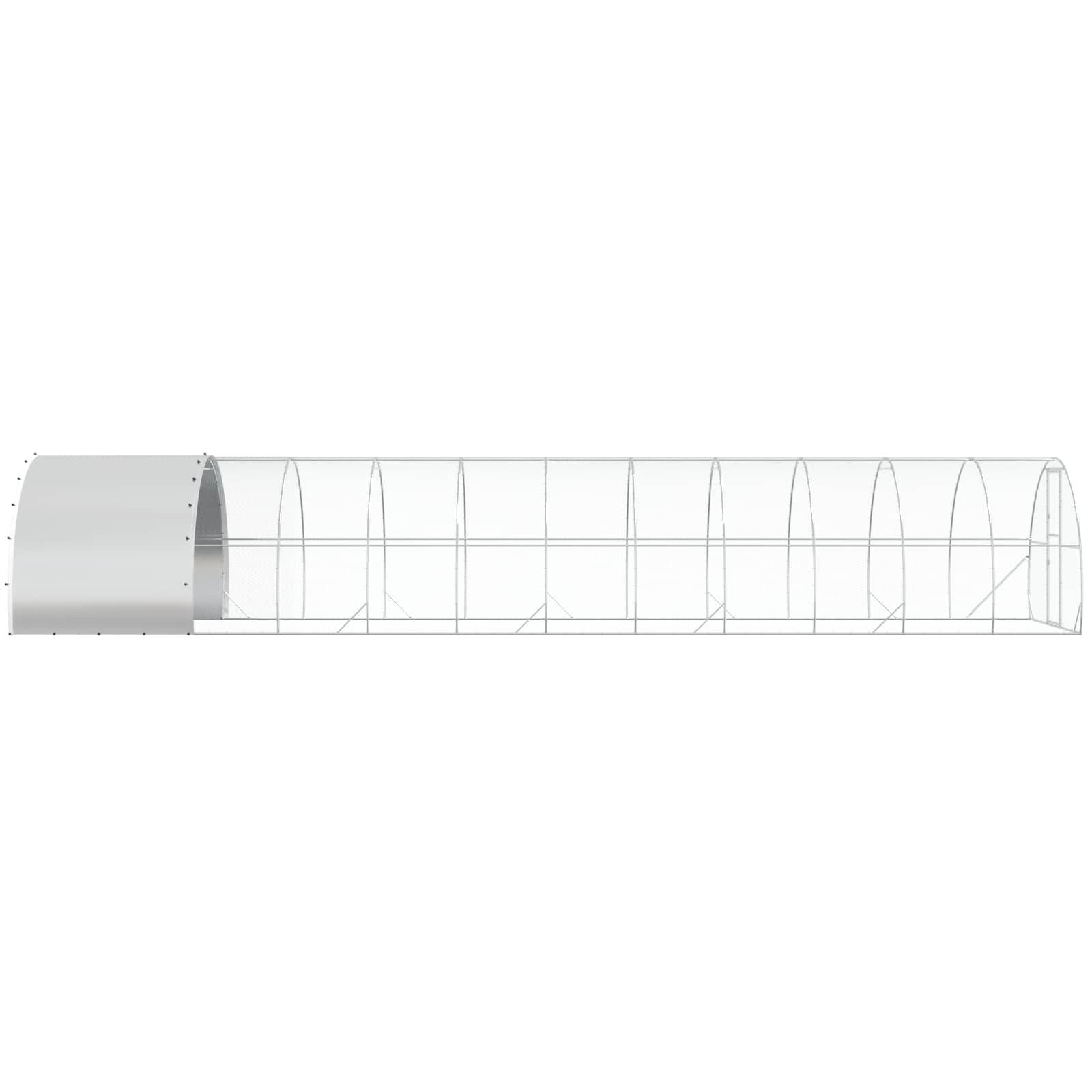 Vidaxl - Poulailler Argenté 1200 x 300 x 200 cm Acier galvanisé vidaXL 3434700 - Image 6