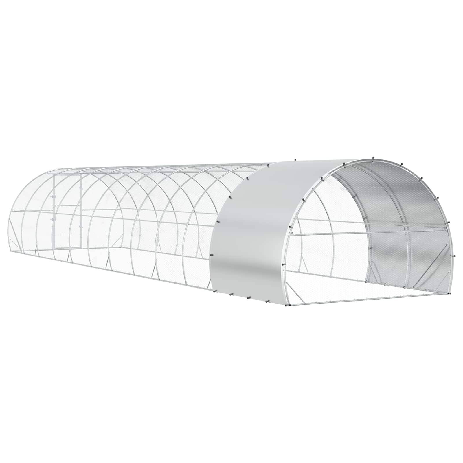 Vidaxl - Poulailler Argenté 1200 x 300 x 200 cm Acier galvanisé vidaXL 3434700 - Image 7