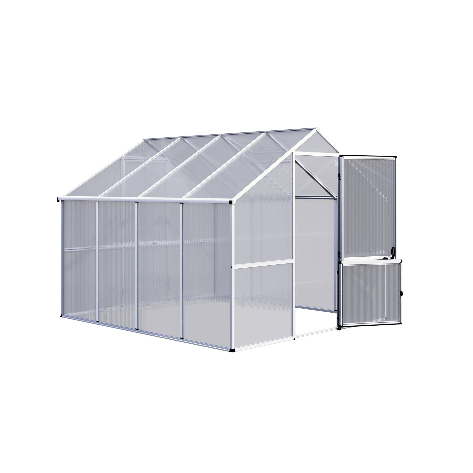 Serre de jardin 8,01m² Enzian IV,aluminium brut et polycarbonate. KGT - Image 1