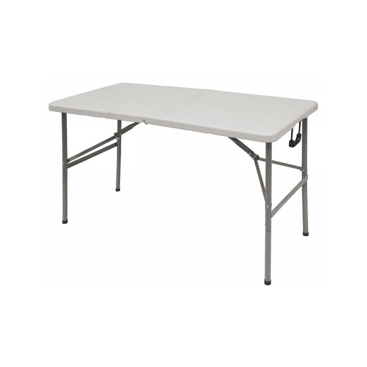 Table de jardin blanche 122x61xH74 pliante KZ GARDEN Polypropylène Camping Réceptions festivals évènements - Image 1