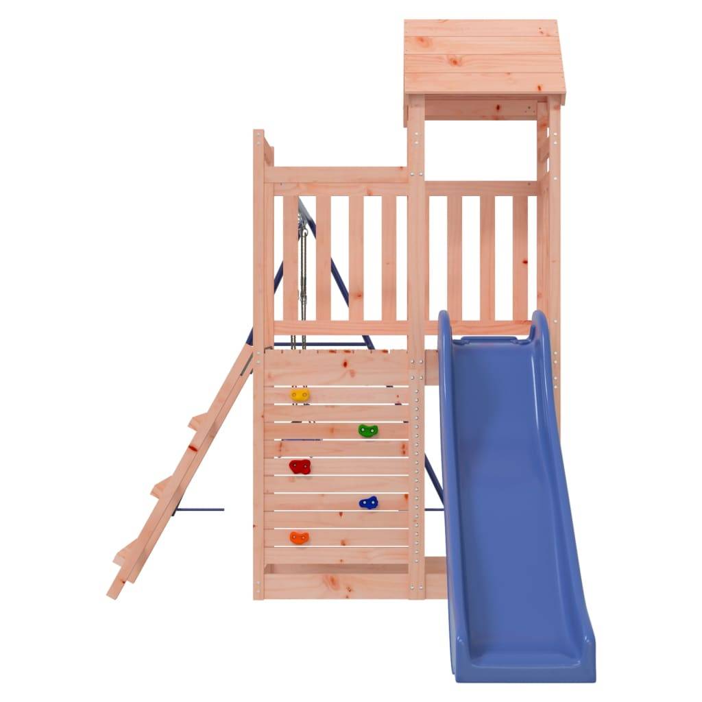 Helloshop26 - Aire de jeux d'extérieur escalade balançoires toboggan portiques robuste jeux jardin 505 x 186 x 214 cm bois massif de douglas - Image 3