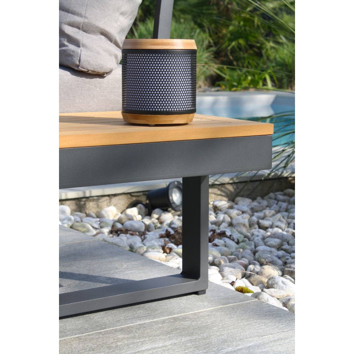 Dcb Garden - Salon de Jardin Modulable 4 Places "Tokyo" 175cm Gris Anthracite - Image 5