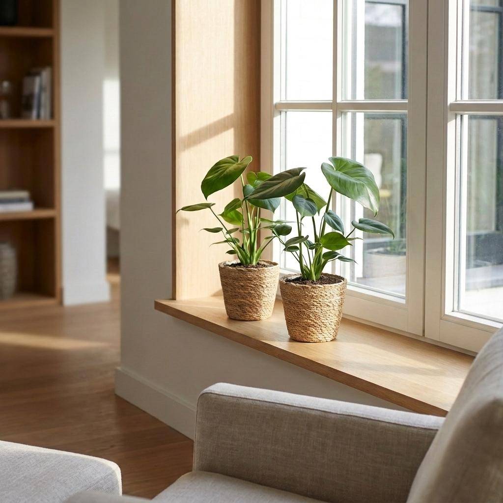 Monstera Deliciosa - Pot de 12cm - 4 plantes - Panier - Plantes d'intérieur - Image 3
