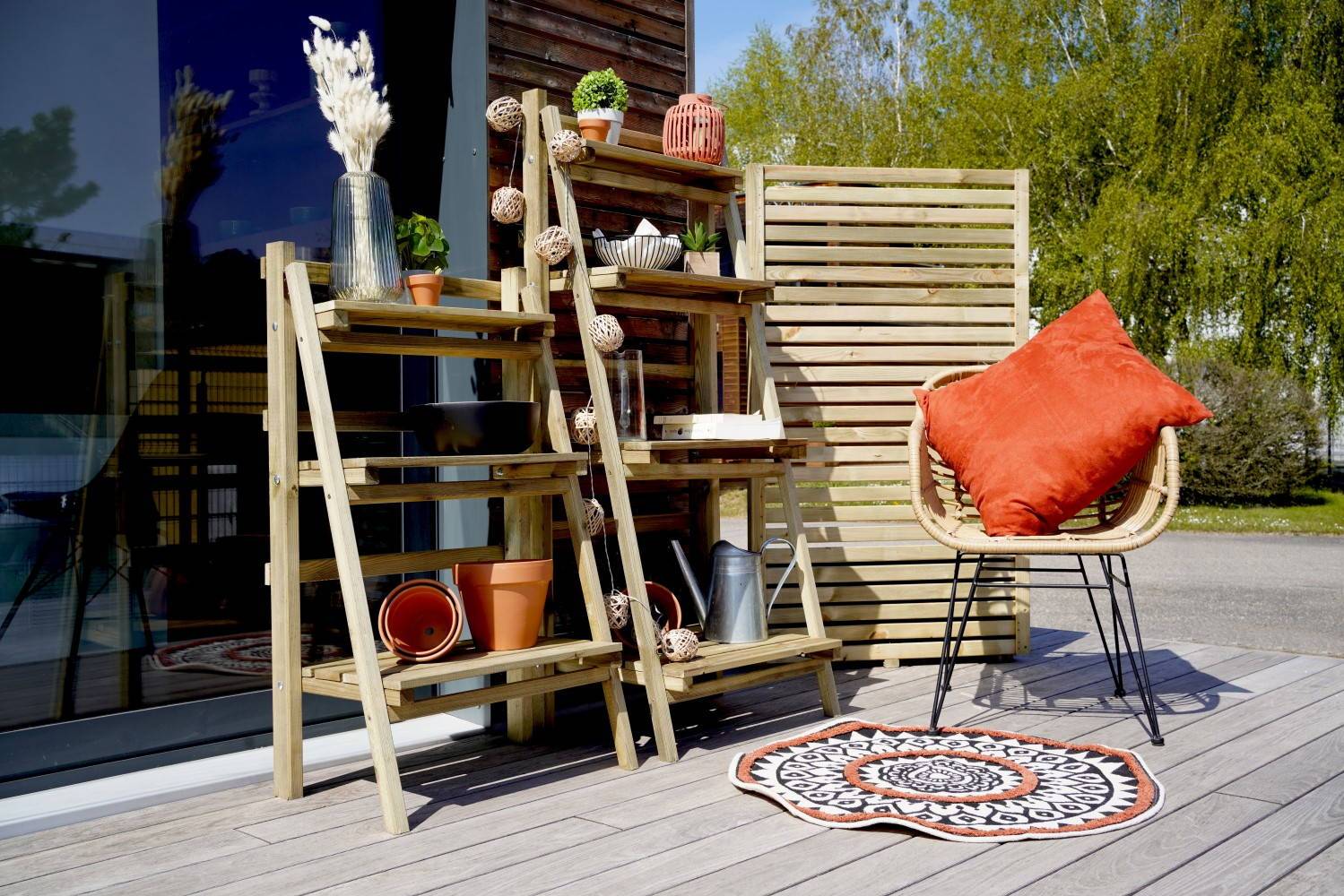 Jardipolys - Etagère pliable GIZEH 58 x 44 x H. 140 cm - pin classe 3 FSC ® Jardipolys - Image 4