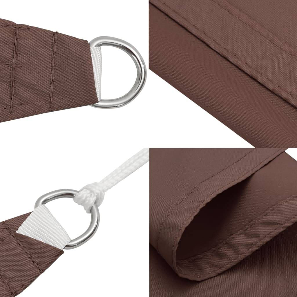 Voile de parasol - accessoire parasol - Tissu de remplacement pour parasol tissu oxford carré 5x5 m marron - MEUBLE PRO - Image 7