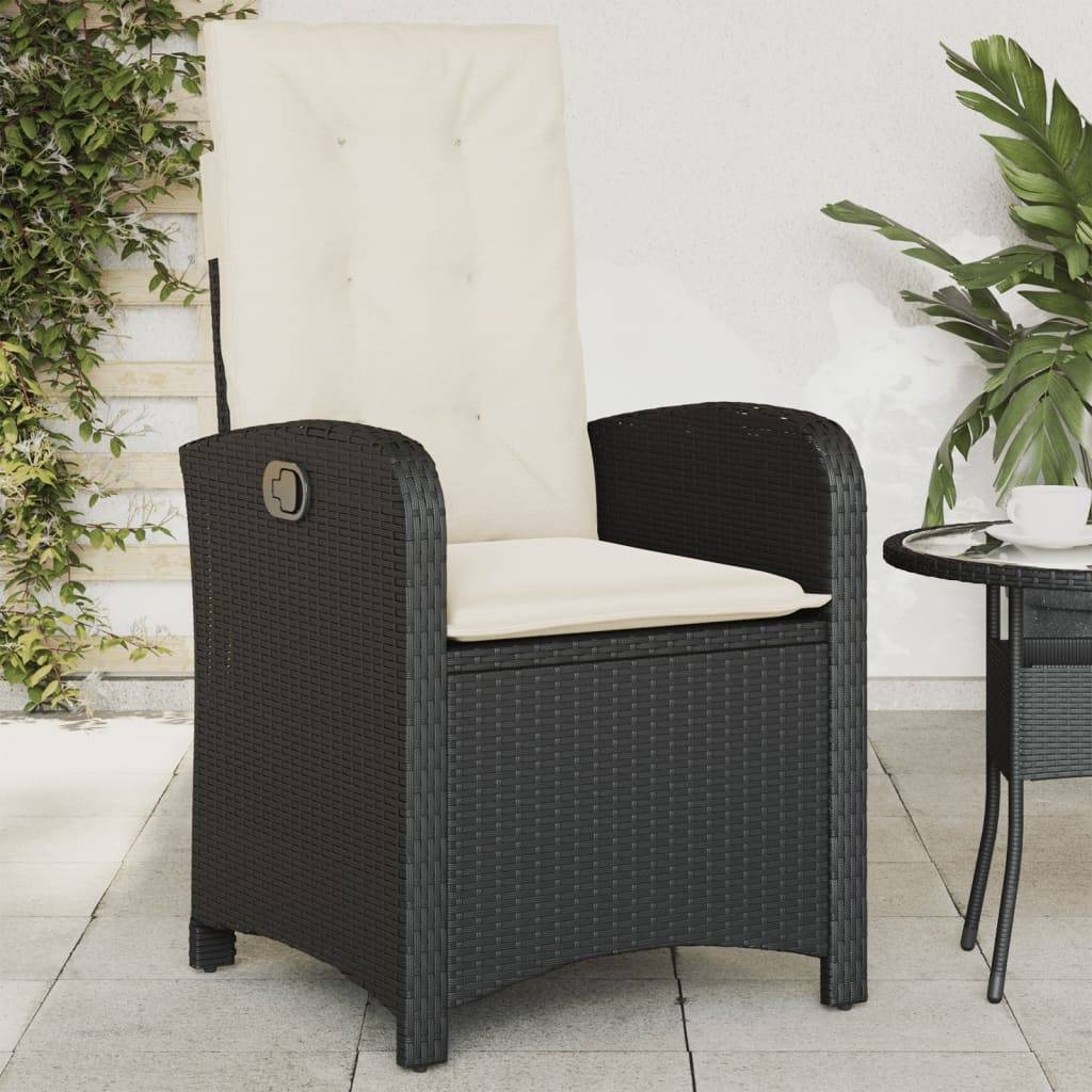 ComfortXL - Fauteuils Relax de Jardin Inclinables Résine Tressée Dossier Réglable pour Terrasse Lot de 2 Noir – ComfortXL Outdoor Living - Image 3