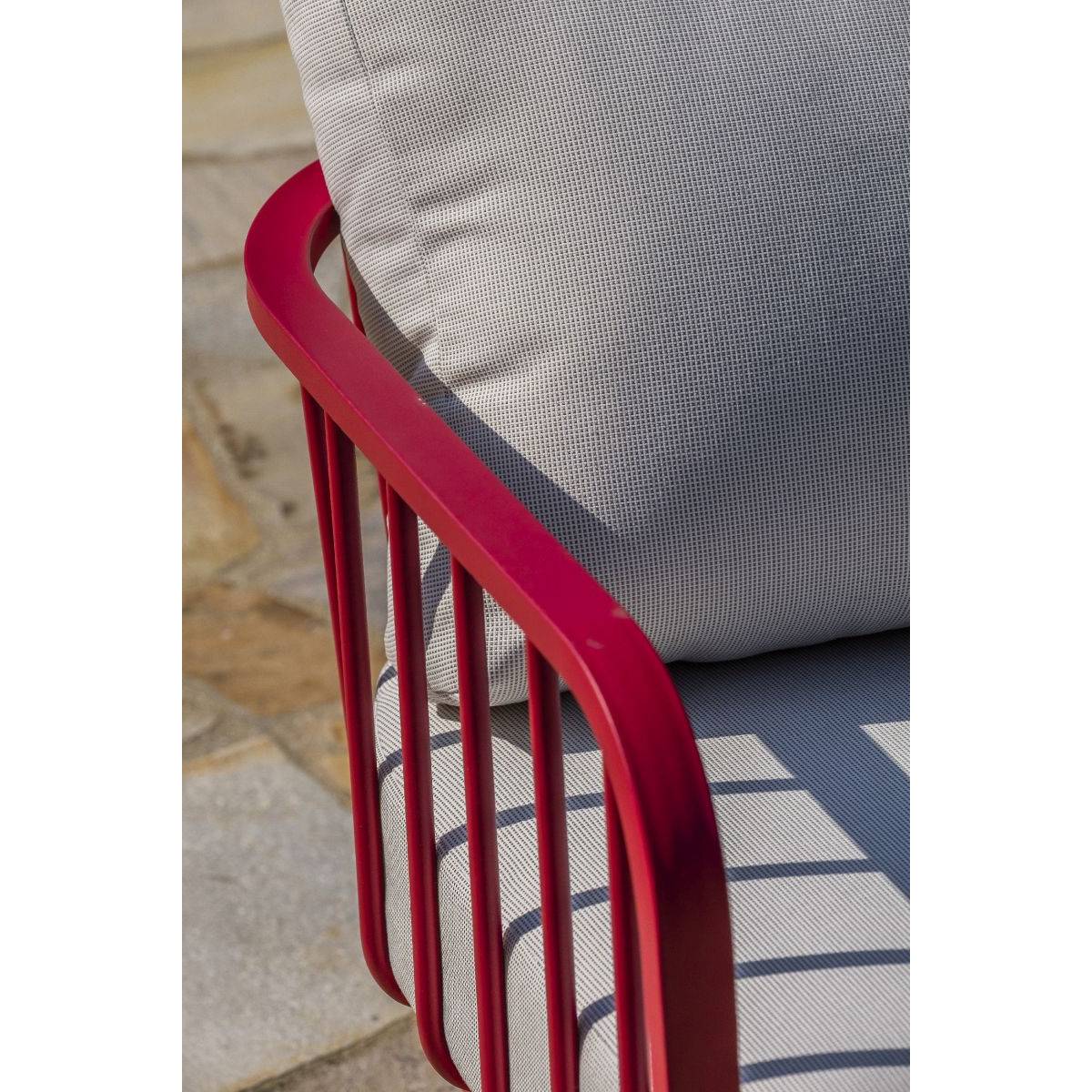 Paris Prix - Salon de Jardin 4 places "Apolline" 150cm Framboise - Image 4
